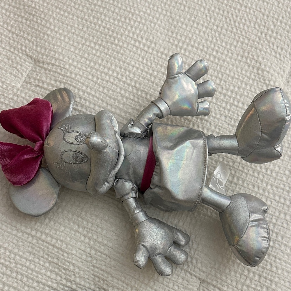 Disney Silver Plush with Pink Accents